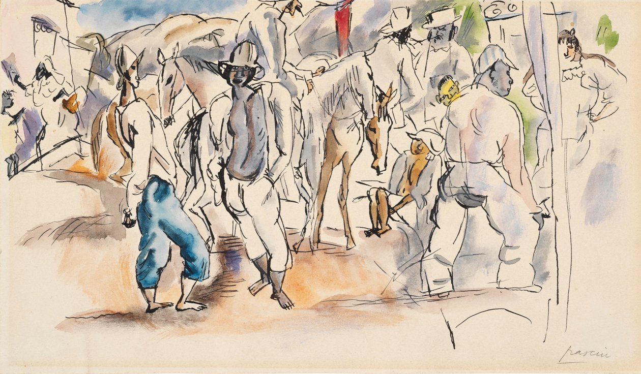 Figuren und Pferde von Jules Pascin