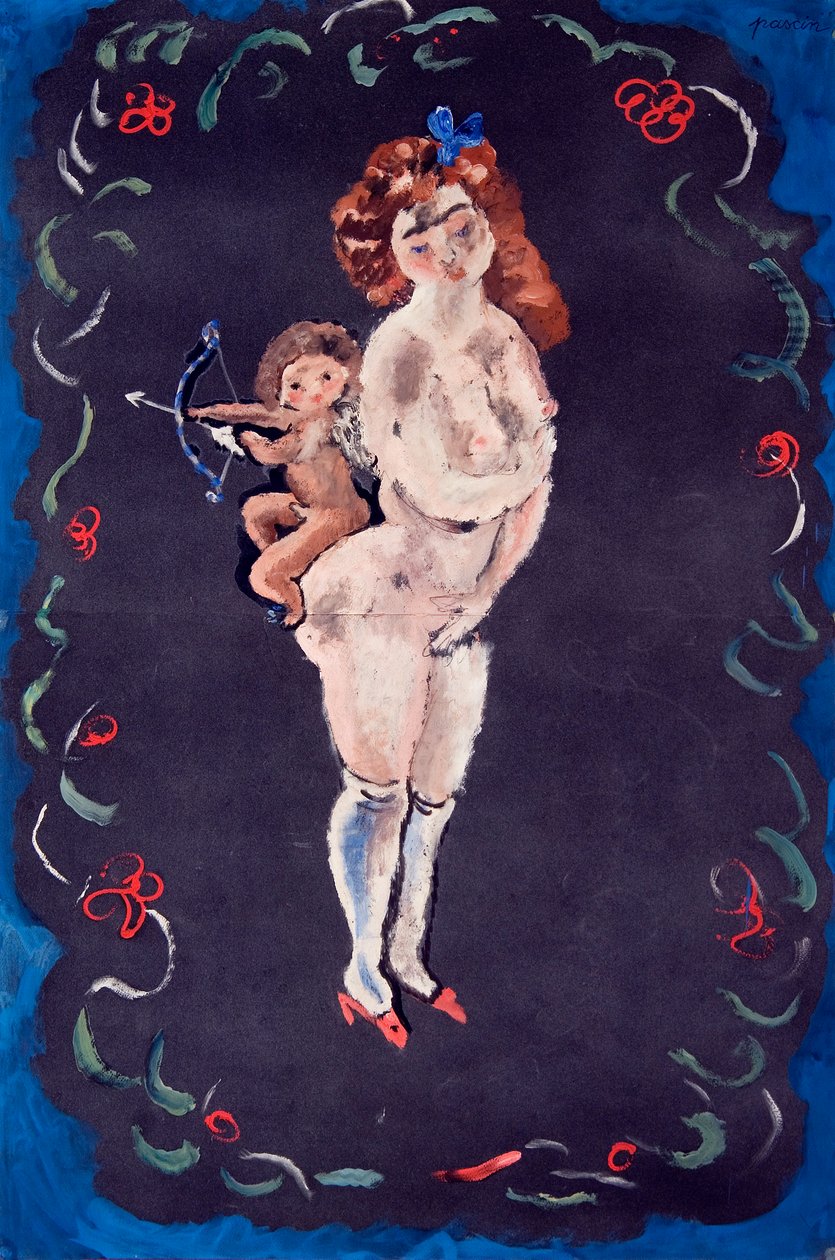 Akt und Amor von Jules Pascin
