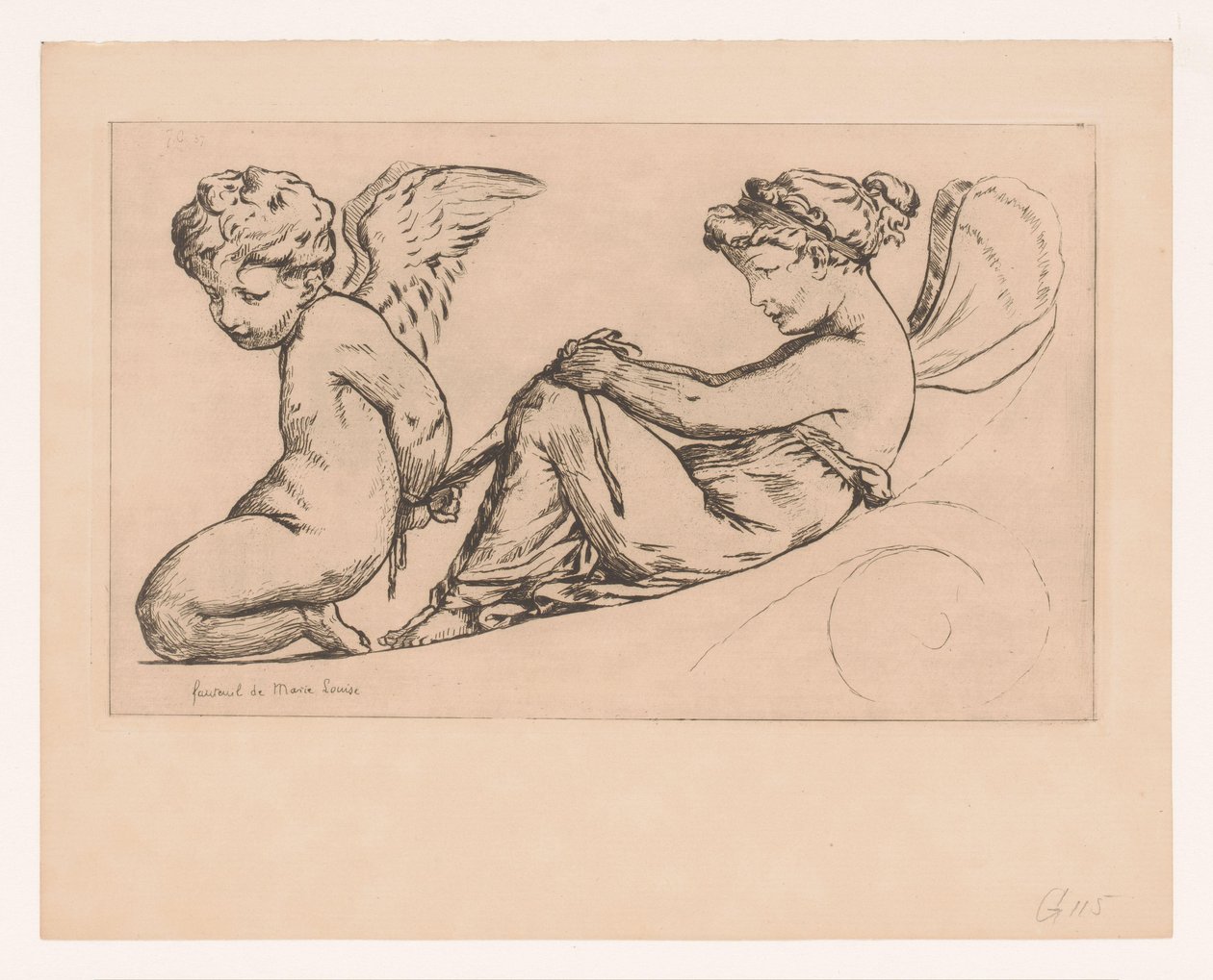 Psyche fesselt Amor von Jules de Goncourt