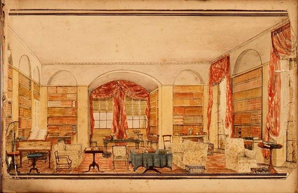 Die Bibliothek in Aynhoe von Julia Cartwright