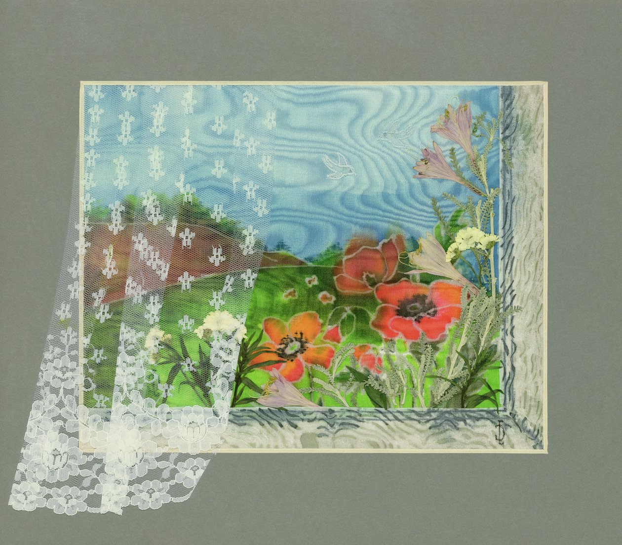 Mohnblumen in einer Landschaft von Julia Gibson