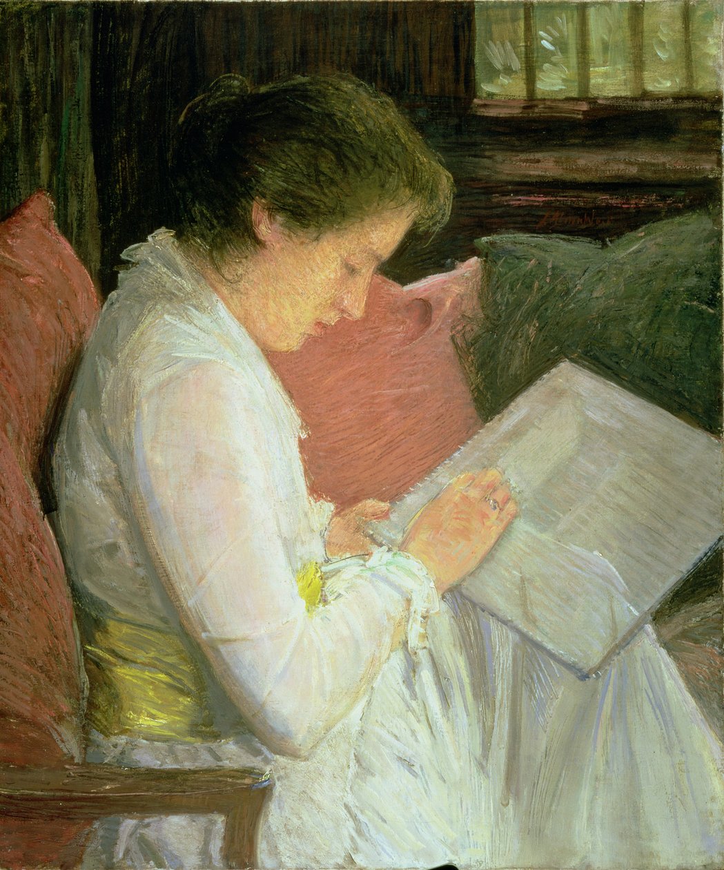 Die Spitzenmacherin, 1915 von Julian Alden Weir