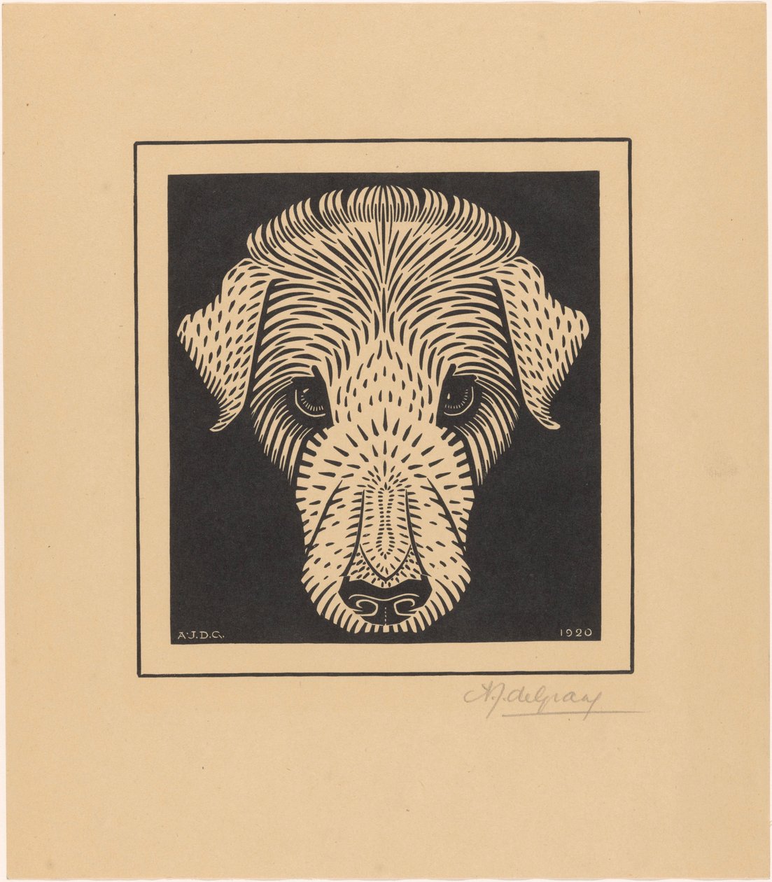 Hundekopf von Julie de Graag (signed by artist)