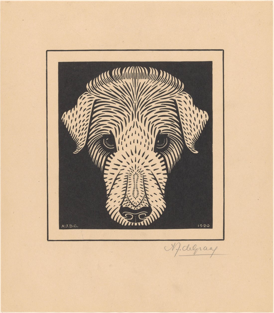 Hundekopf von Julie de Graag (signed by artist)