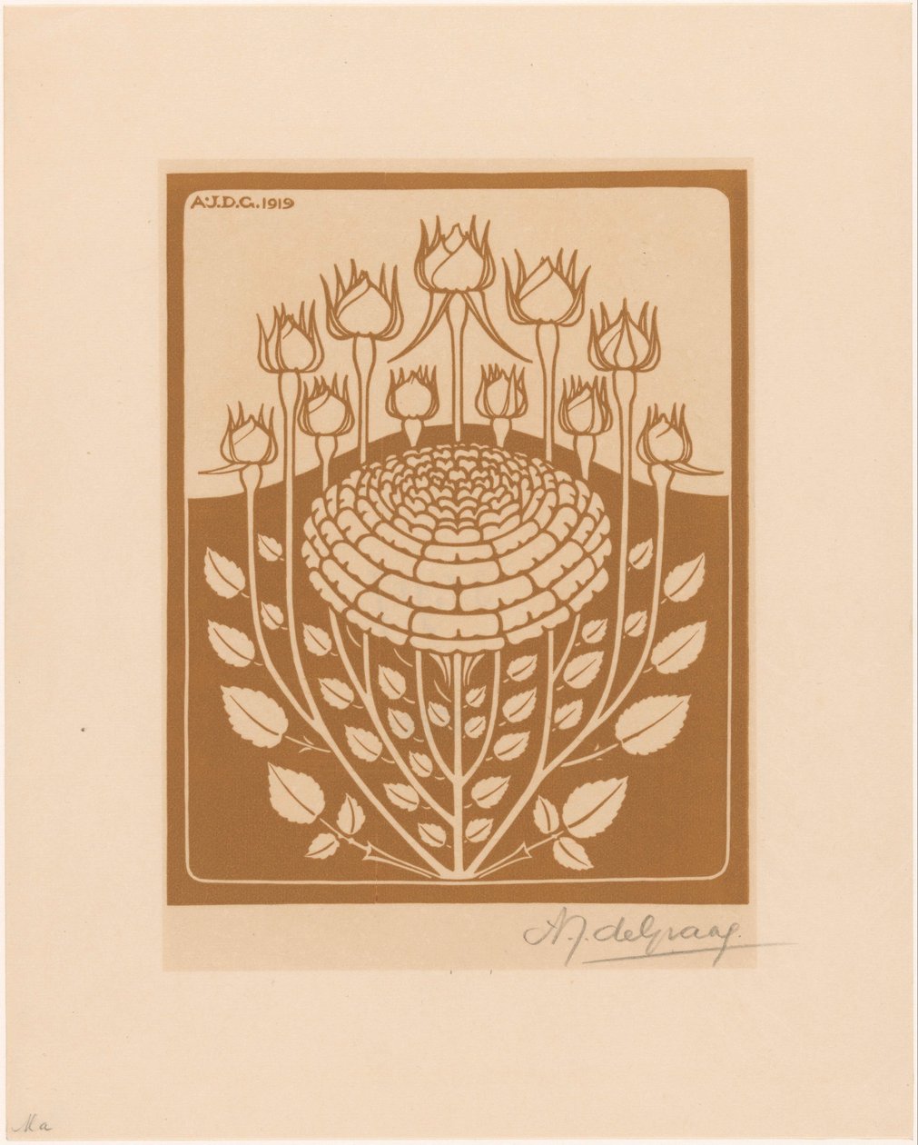 Rosenstrauch von Julie de Graag (signed by artist)