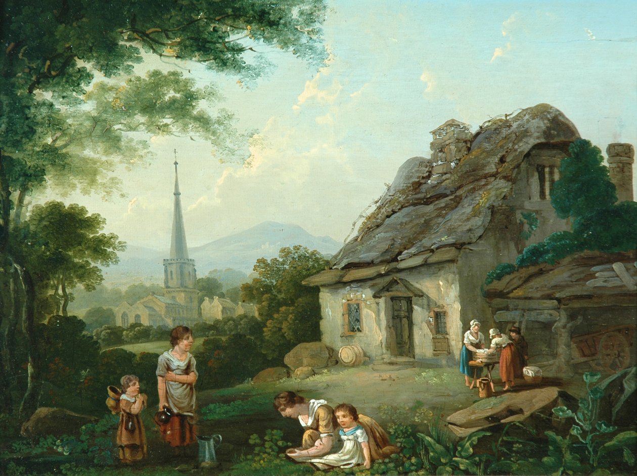 Altes Cottage, Masham, 1816 von Julius Caesar Ibbetson