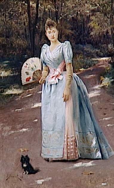 Frau im Garten von Julius Leblanc Stewart