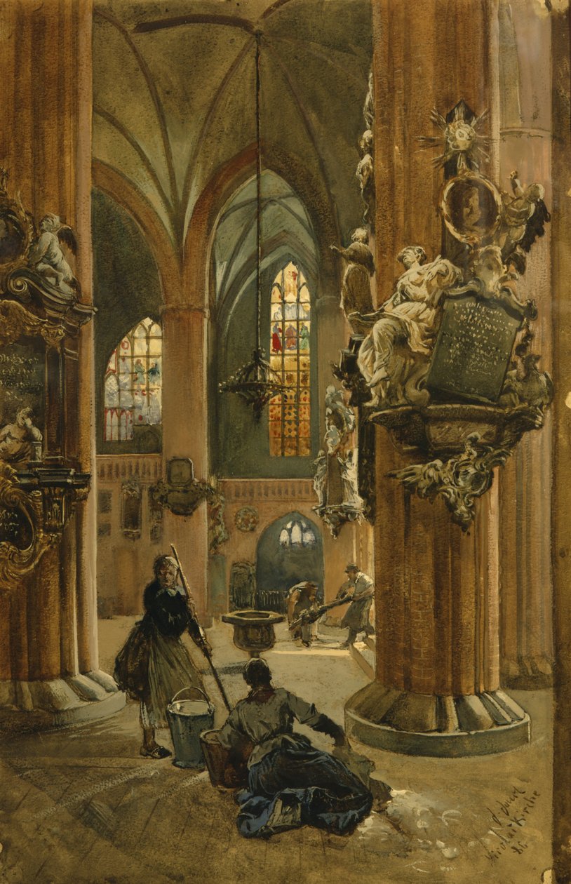 Innenraum der Kirche St. Nikolaus, Berlin, 1886 von Julius the Younger Jacob