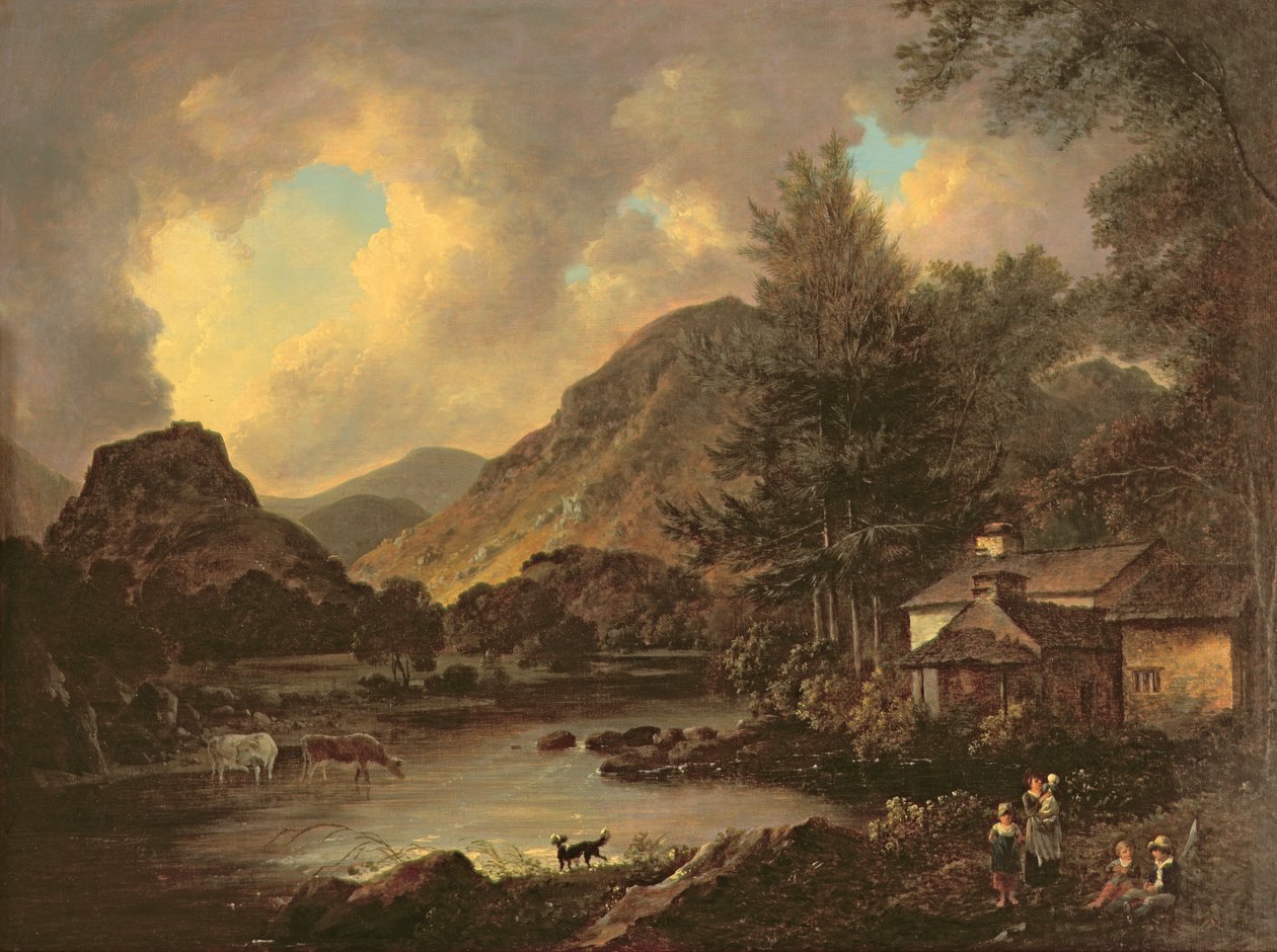 Castle Crag Borrowdale von Julius Caesar Ibbetson