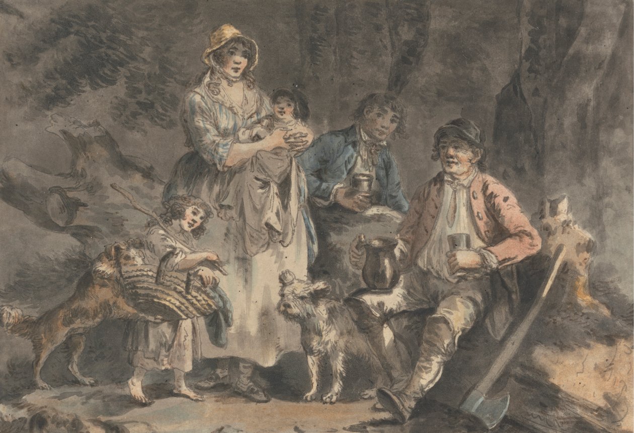 Holzfäller und seine Familie von Julius Caesar Ibbetson