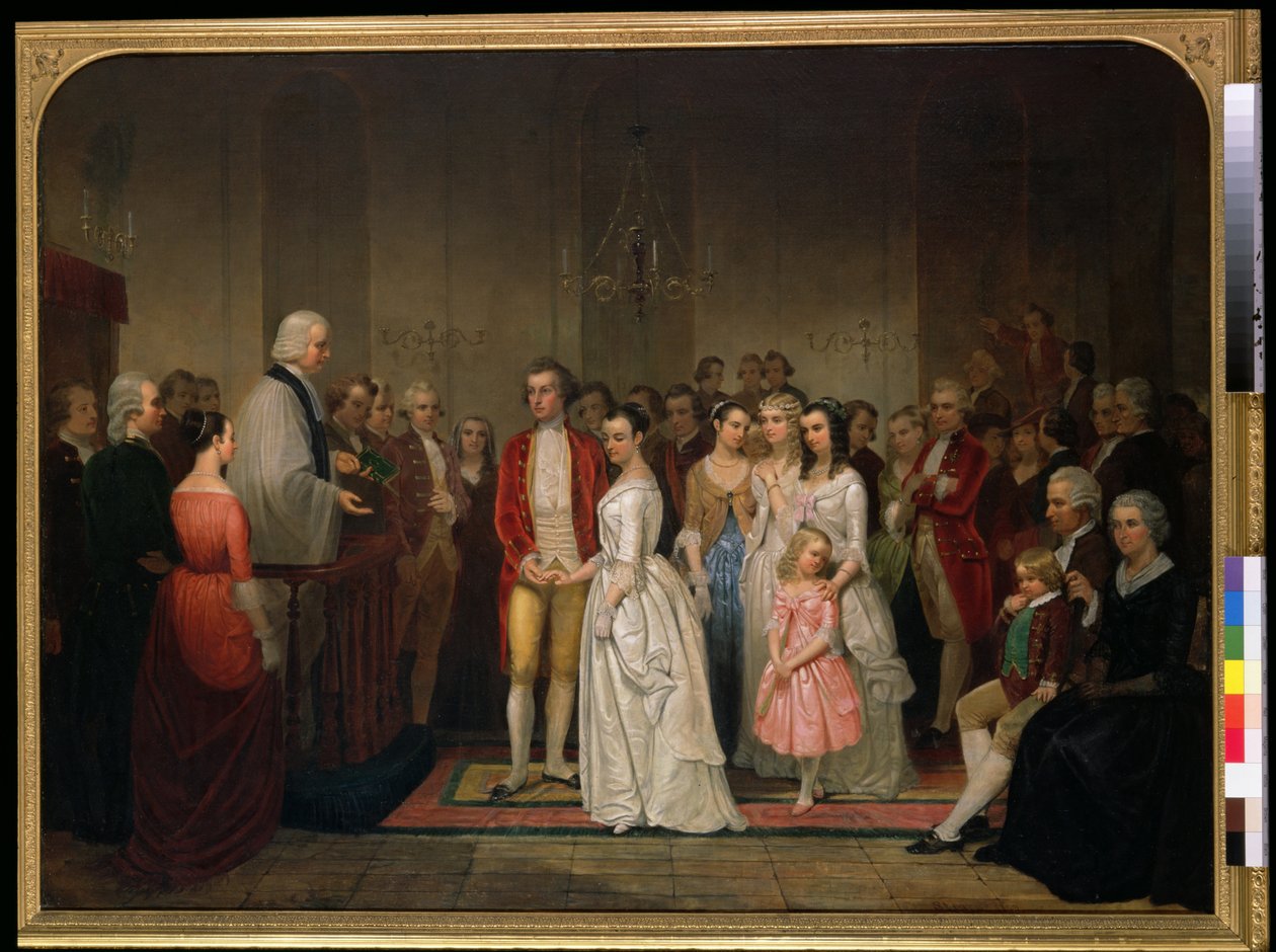 Die Hochzeit von Washington von Junius Brutus Stearns
