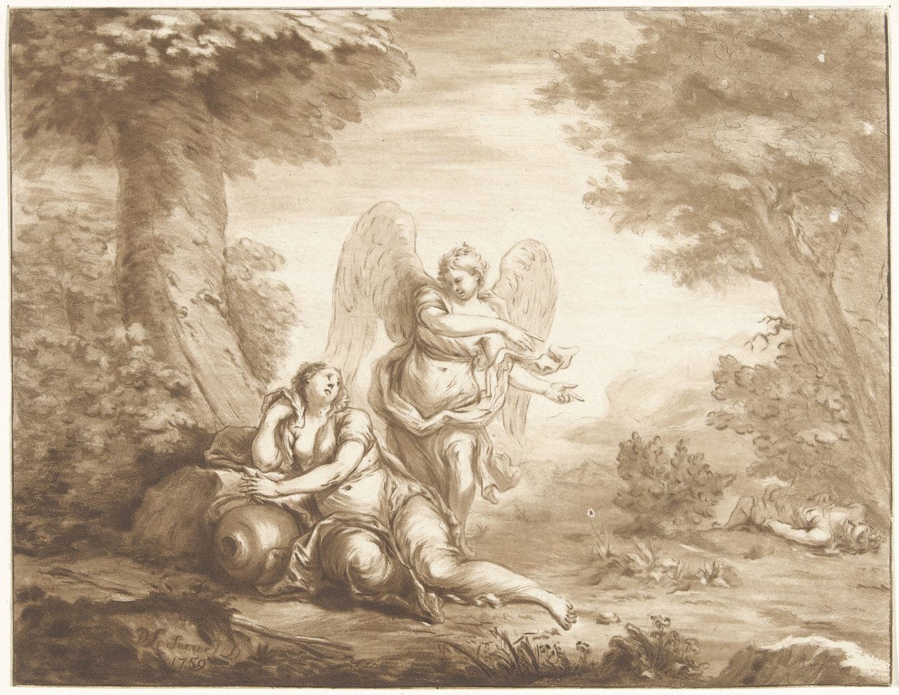 Hagar in der Wüste von Jurriaan Cootwijck