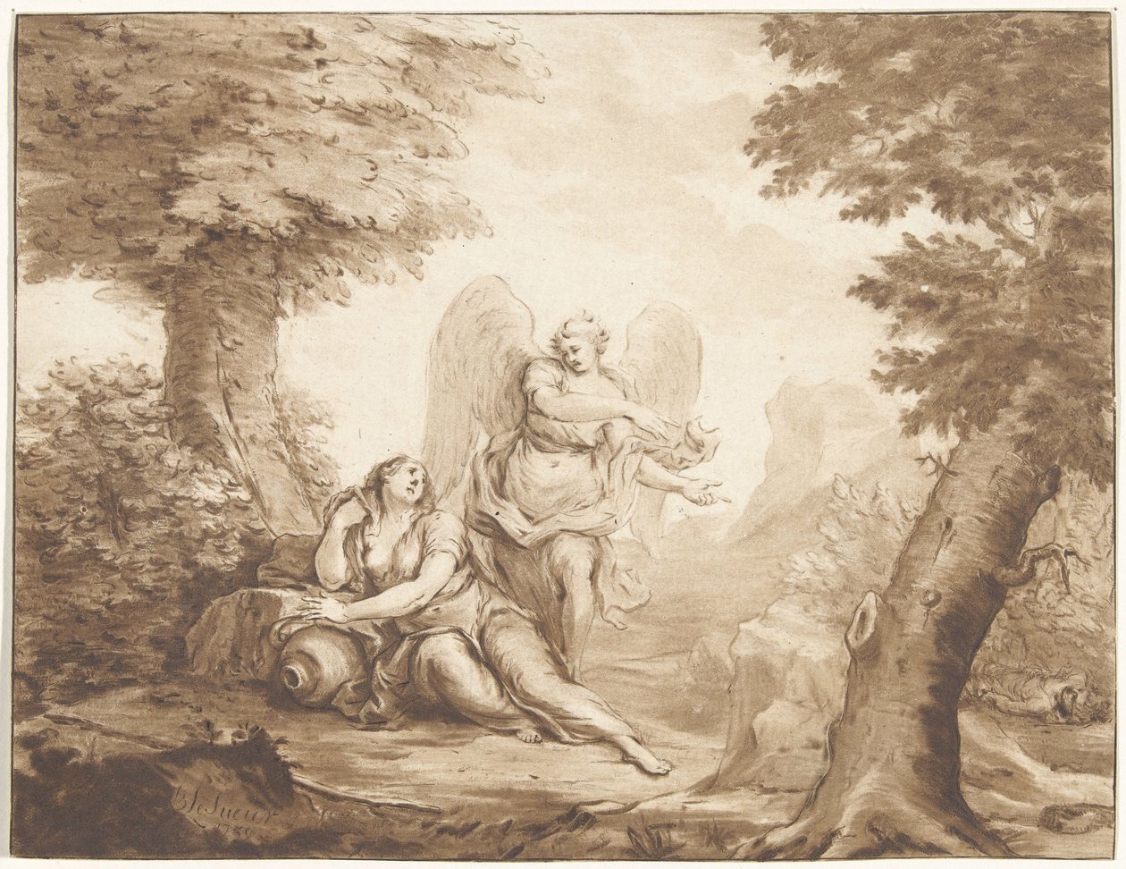 Hagar in der Wüste von Jurriaan Cootwijck