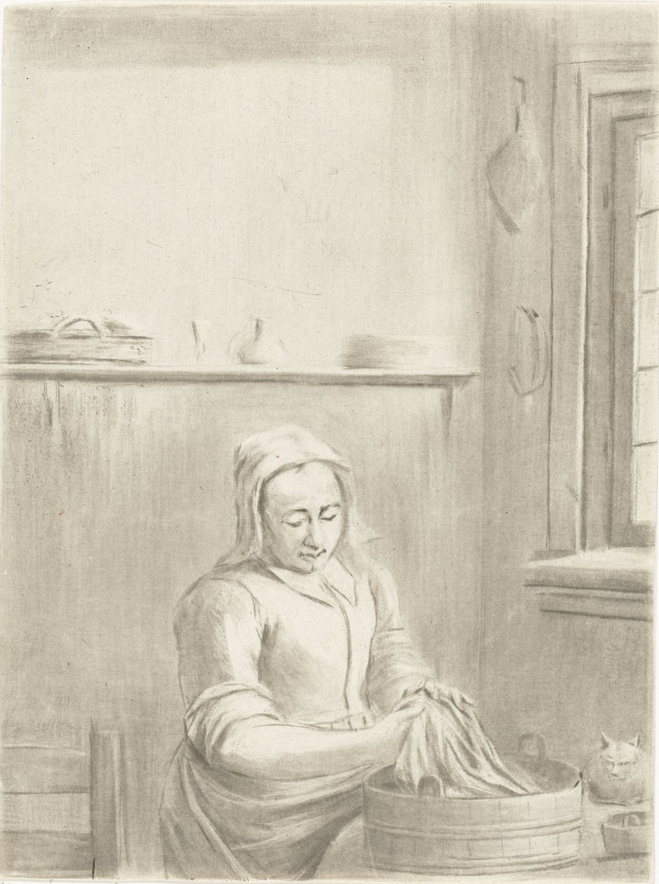 Küchenmagd mit Zuber von Jurriaan Cootwijck