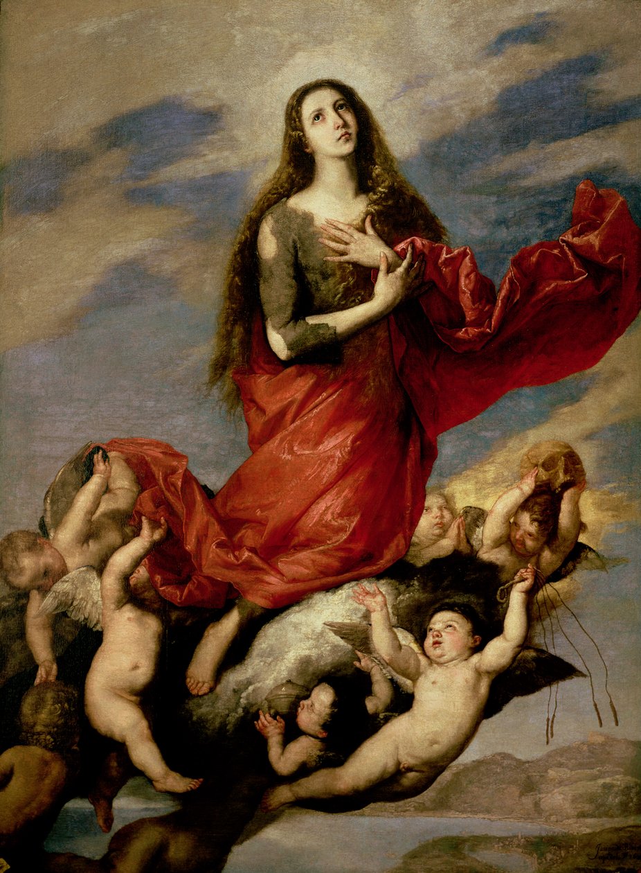 Die Himmelfahrt der Maria Magdalena, 1636 von Jusepe de Ribera