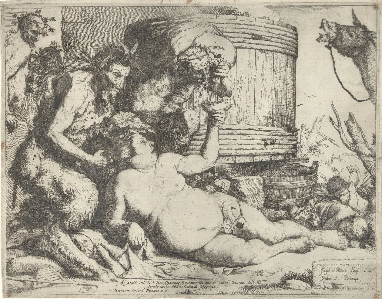 Silenus am Weinfass von Jusepe de Ribera