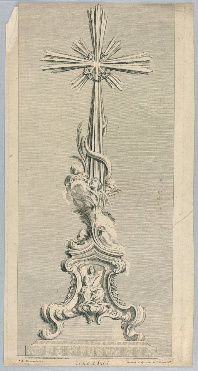 Entwurf für ein Altarkreuz von Juste Aurèle Meissonnier