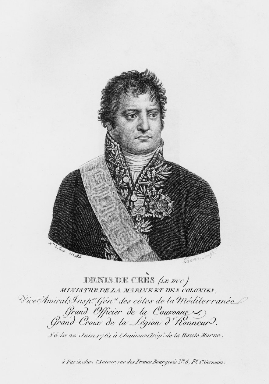 Denis Decres, Minister der Marine und der Kolonien, graviert von Lanvin, 1813 von Justine Le Suire