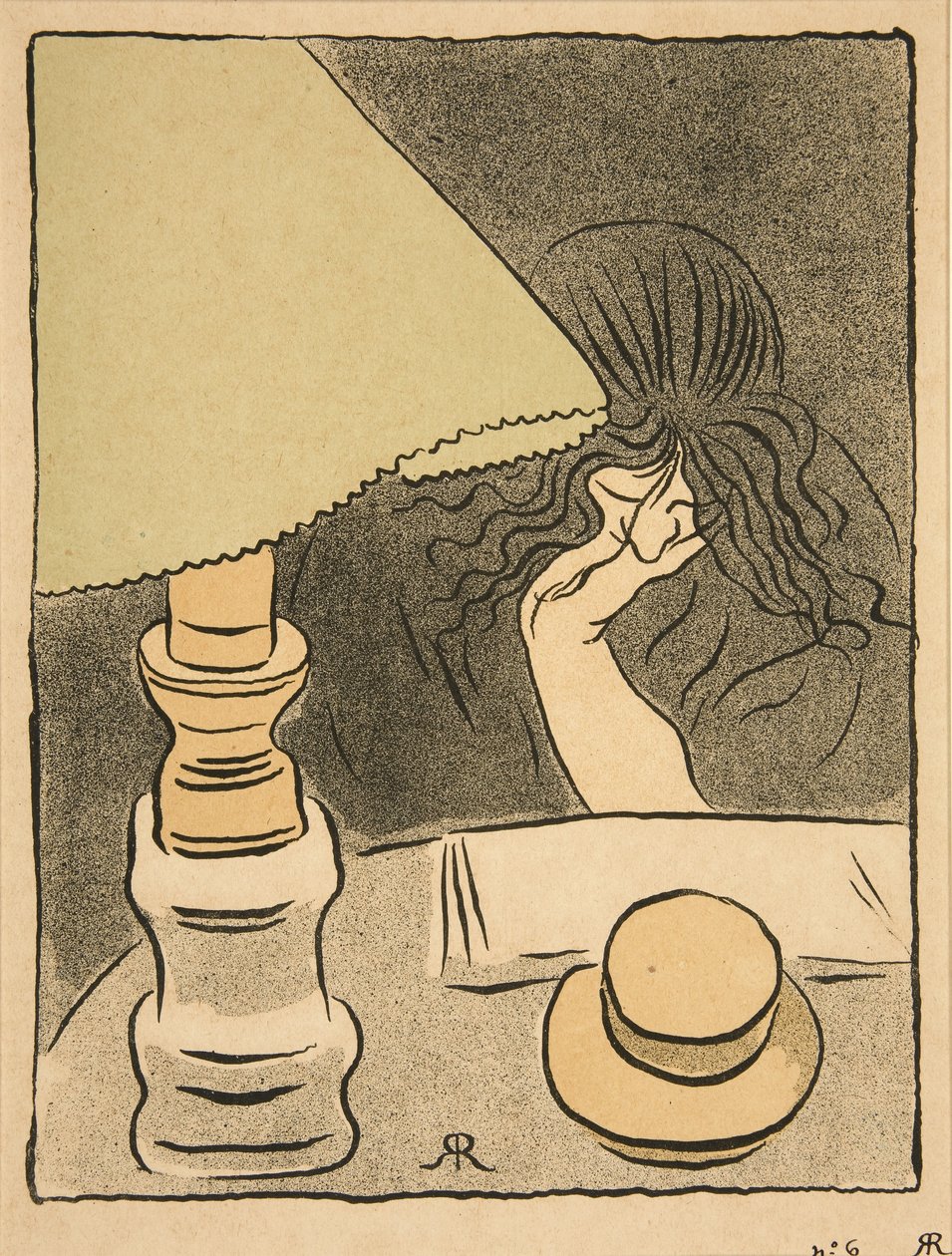 Femme et Lampe, veröffentlicht 1894 von József Rippl Rónai