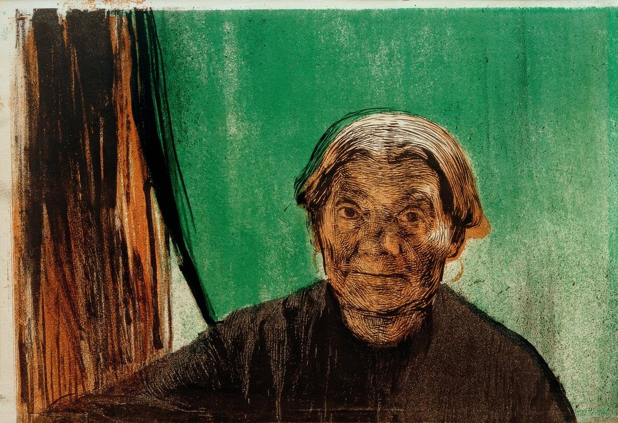 Alte Frau am Fenster von Käthe Kollwitz