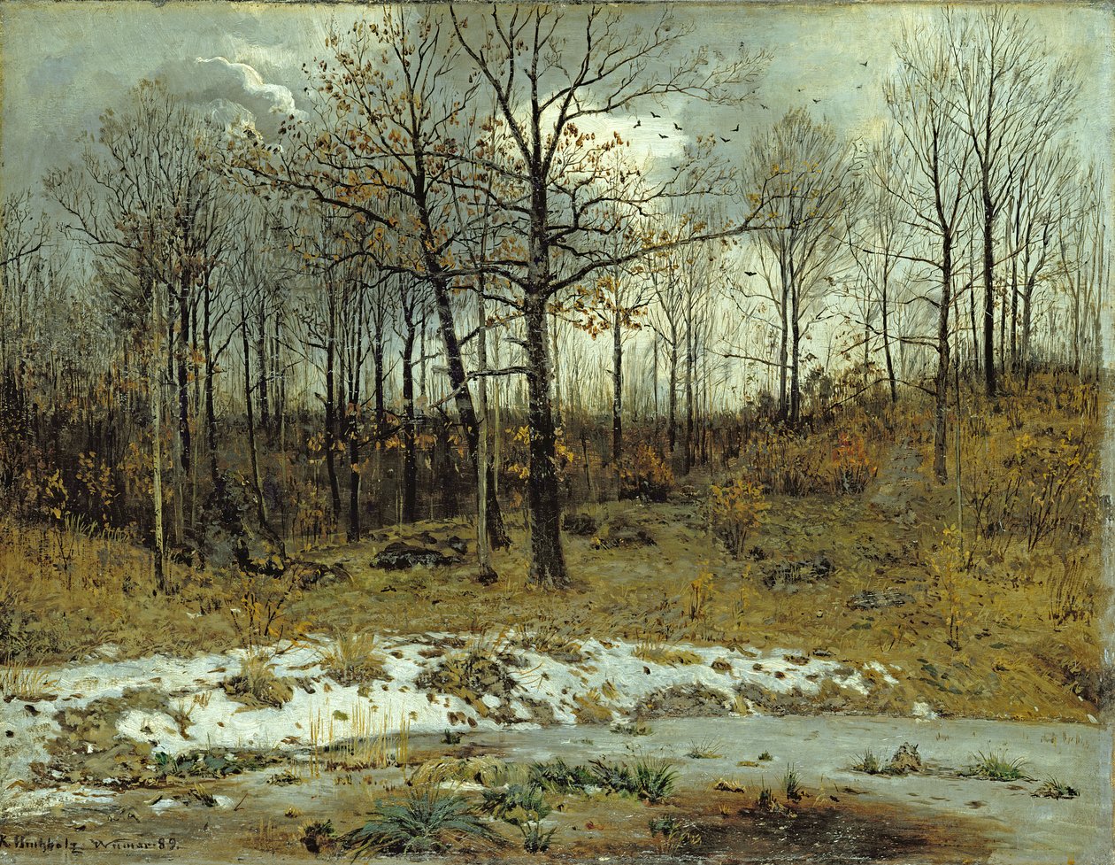 Letzter Schnee in Weimar, 1889 von Karl Buchholz