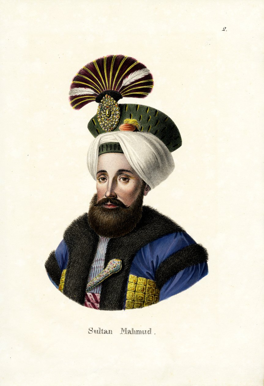 Sultan Mahmud II. (1784-1839), 1824 von Karl Joseph Brodtmann