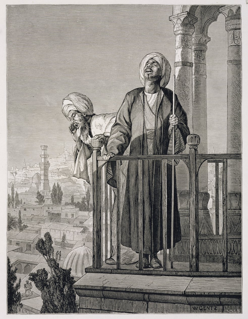 Der Ruf des Muezzins zum Gebet von Karl Wilhelm Gentz
