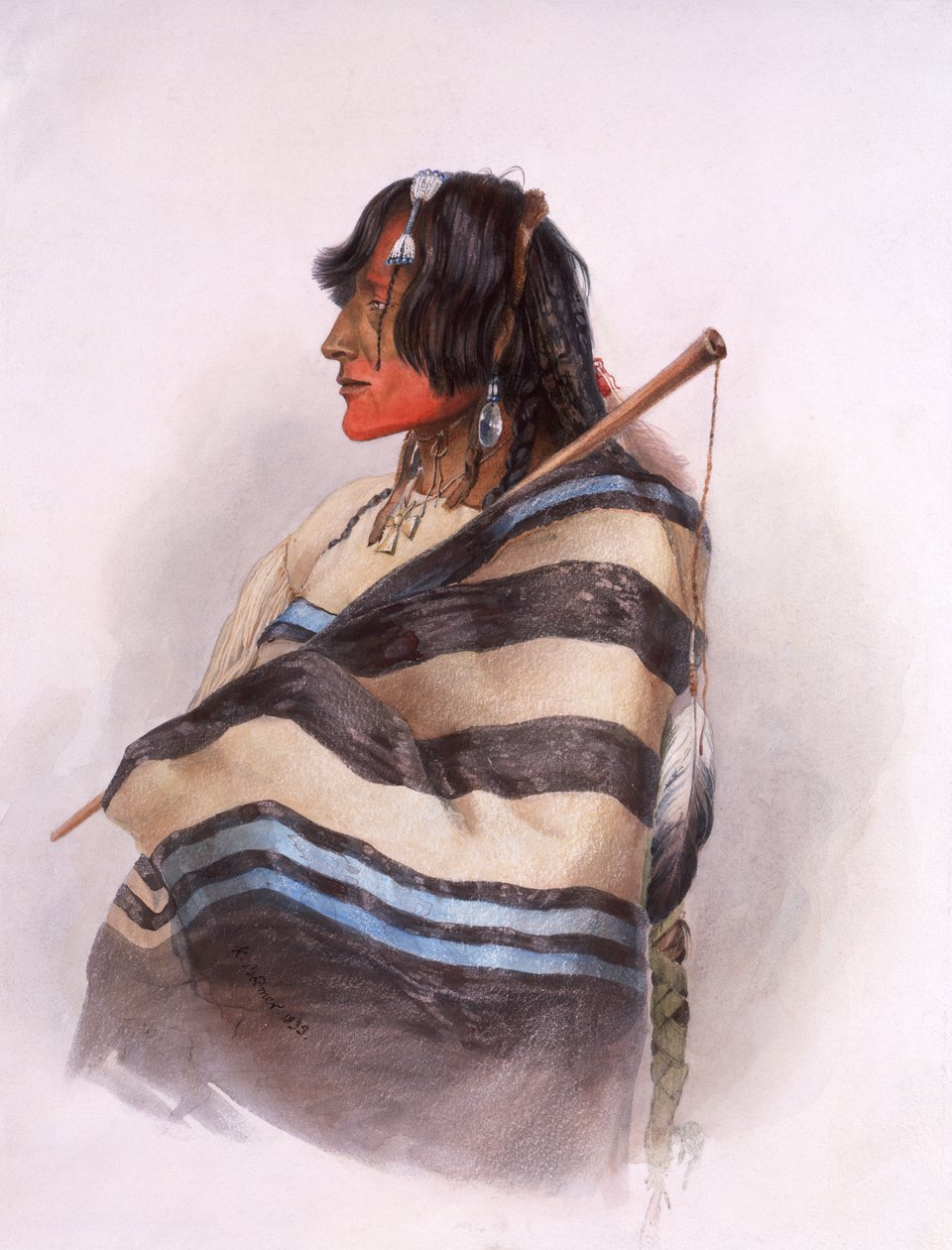 Kiasax Piegan Blackfeet Mann von Karl Bodmer