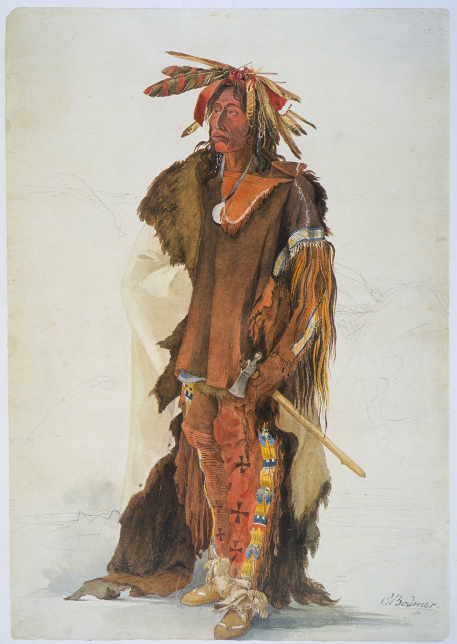 Wahk-ta-Ge-Li. Ein Sioux-Krieger von Karl Bodmer