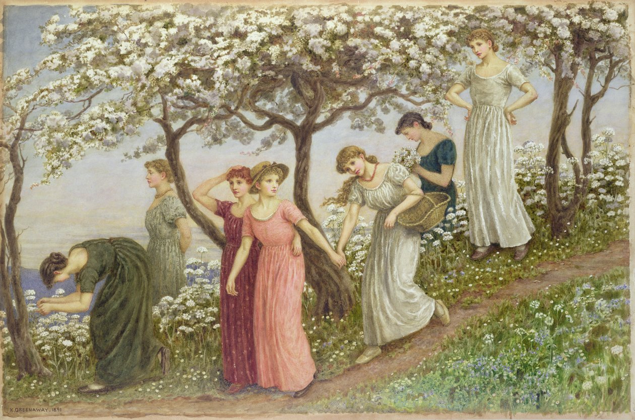 Durch die weißen Blumen, 1891 von Kate Greenaway