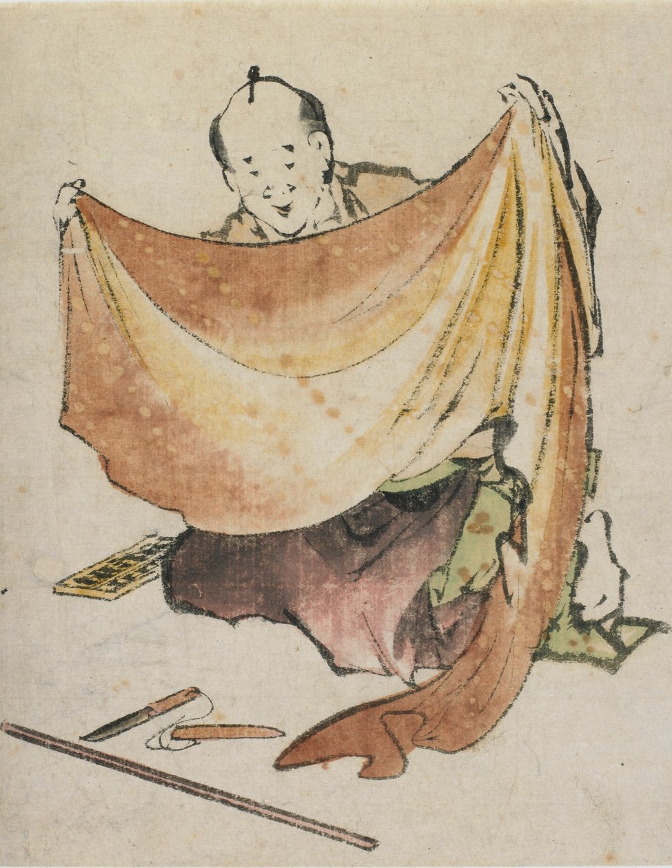 Ein Tuchhändler, spätes 18. - frühes 19. Jahrhundert von Katsushika Hokusai