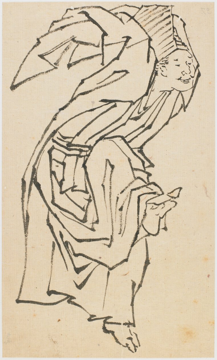Ein Sambaso-Tänzer von Katsushika Hokusai