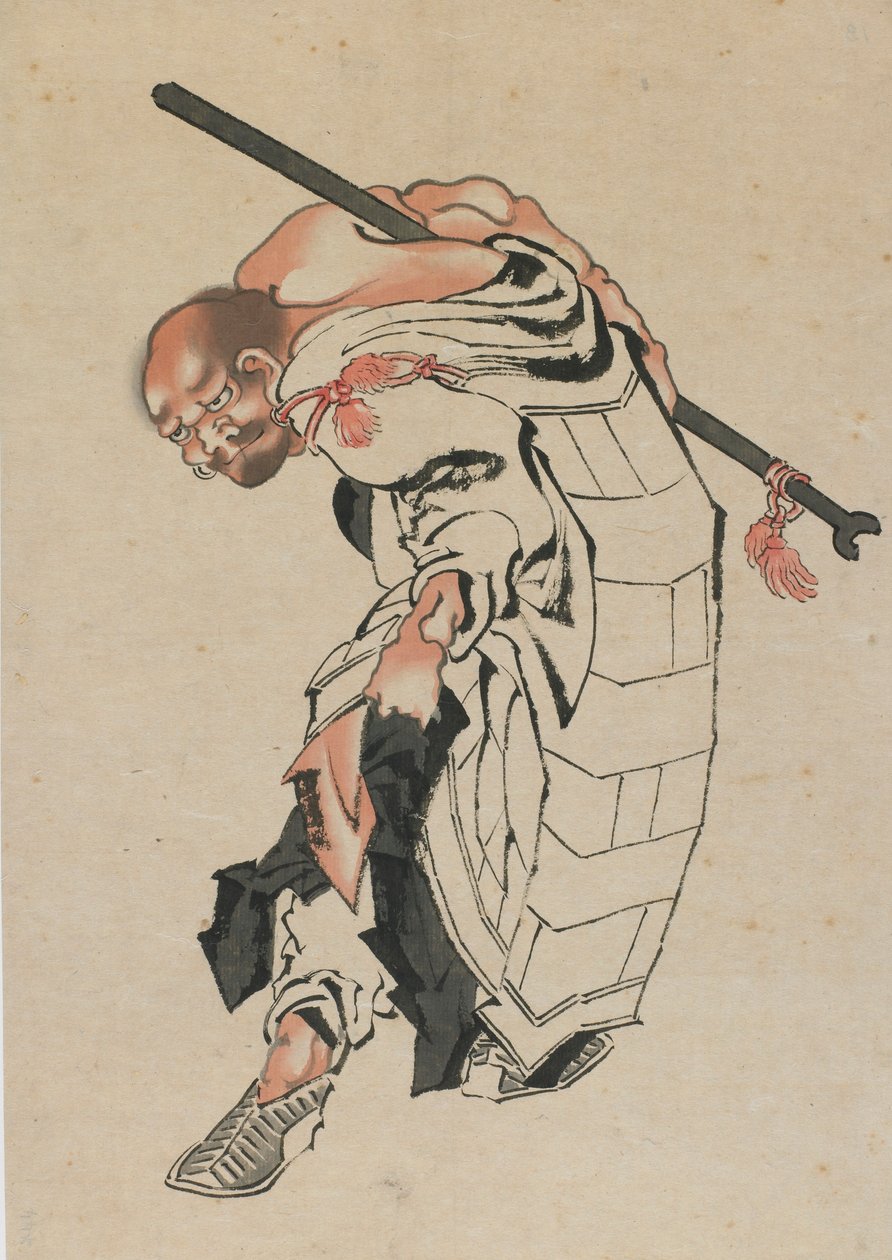 Buddhistische Figur, spätes 18. - frühes 19. Jahrhundert von Katsushika Hokusai