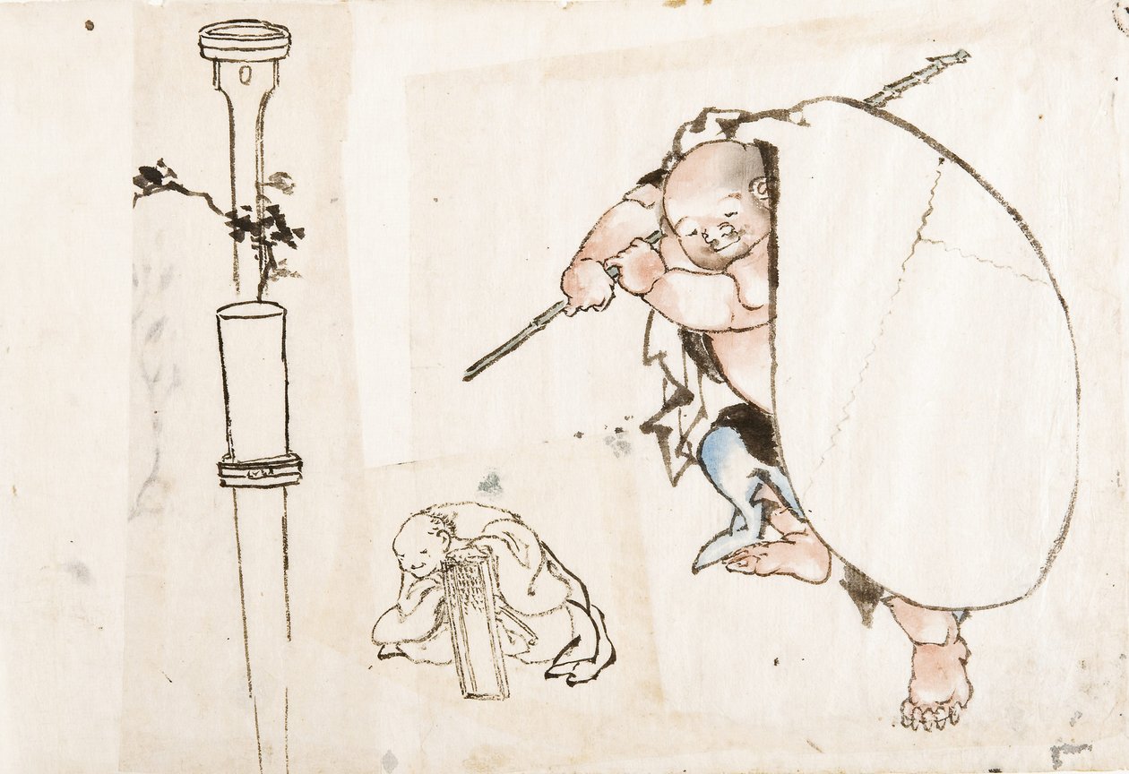 Hotei, erstes Viertel des 19. Jahrhunderts von Katsushika Hokusai