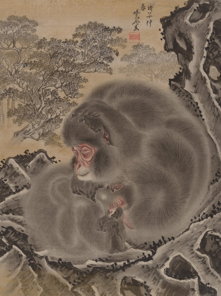 Affen, März 1888 von Kawanabe Kyosai