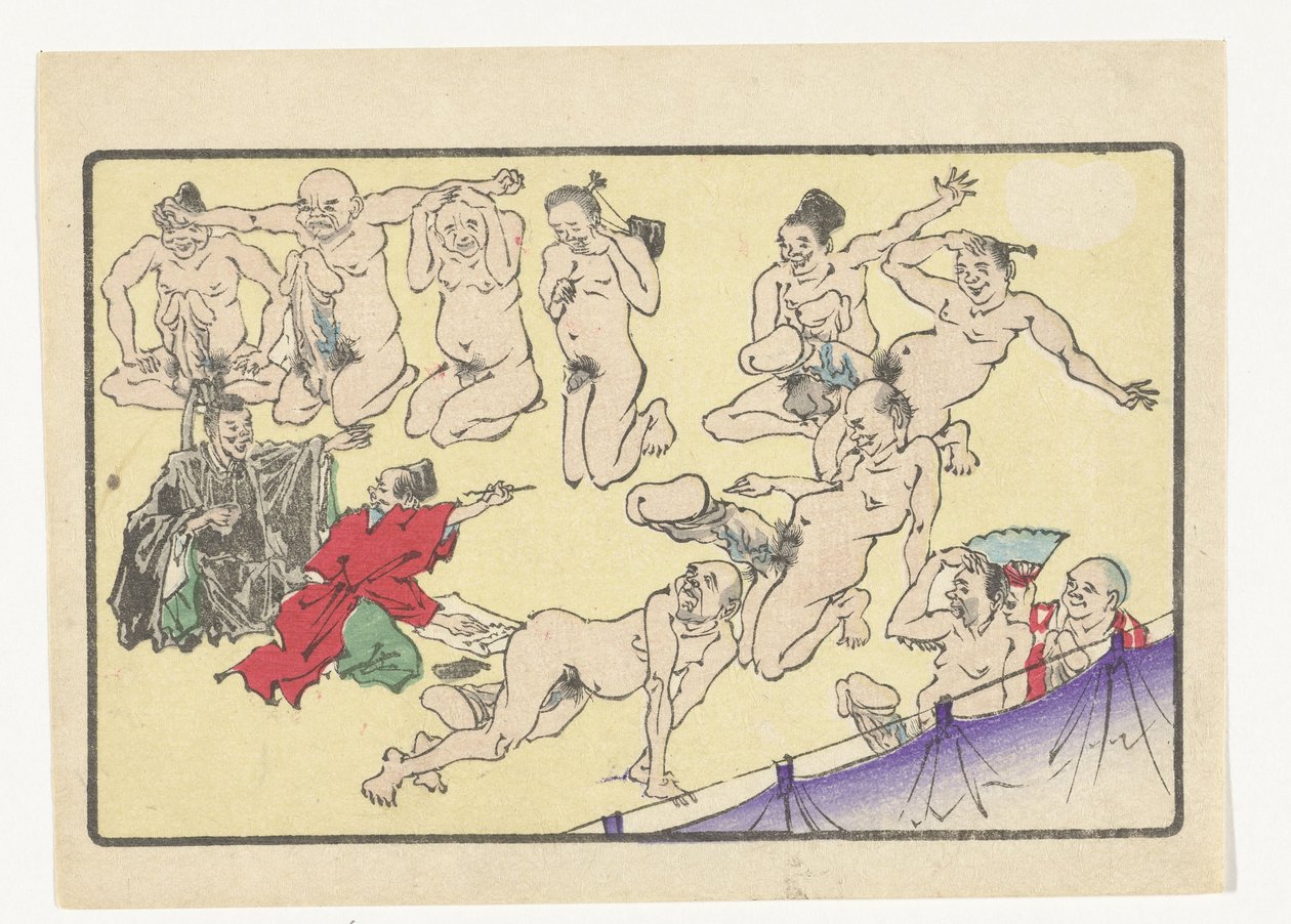 Penis-Wettbewerb von Kawanabe Kyosai