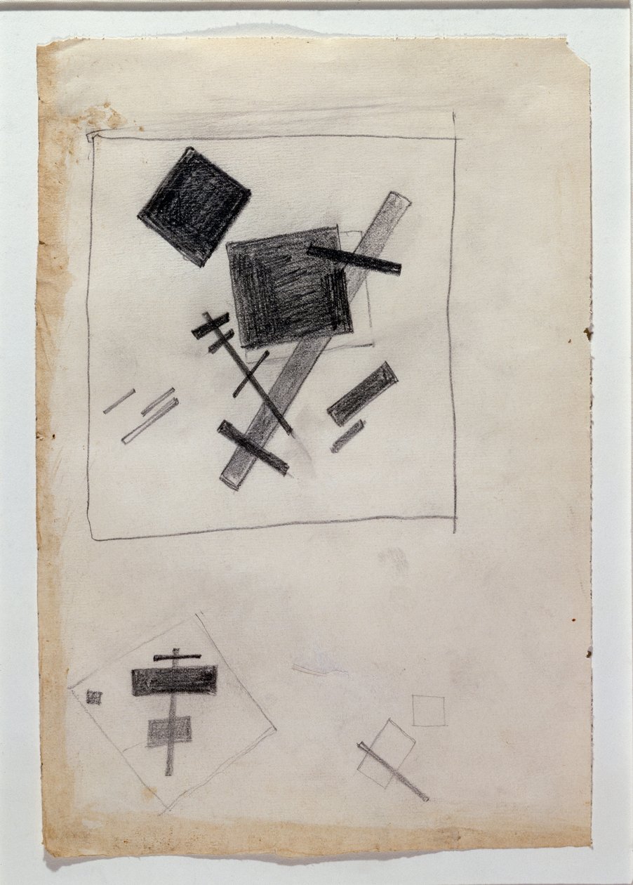 Suprematistische Komposition (Zeichnung) von Kazimir Severinovich Malevich