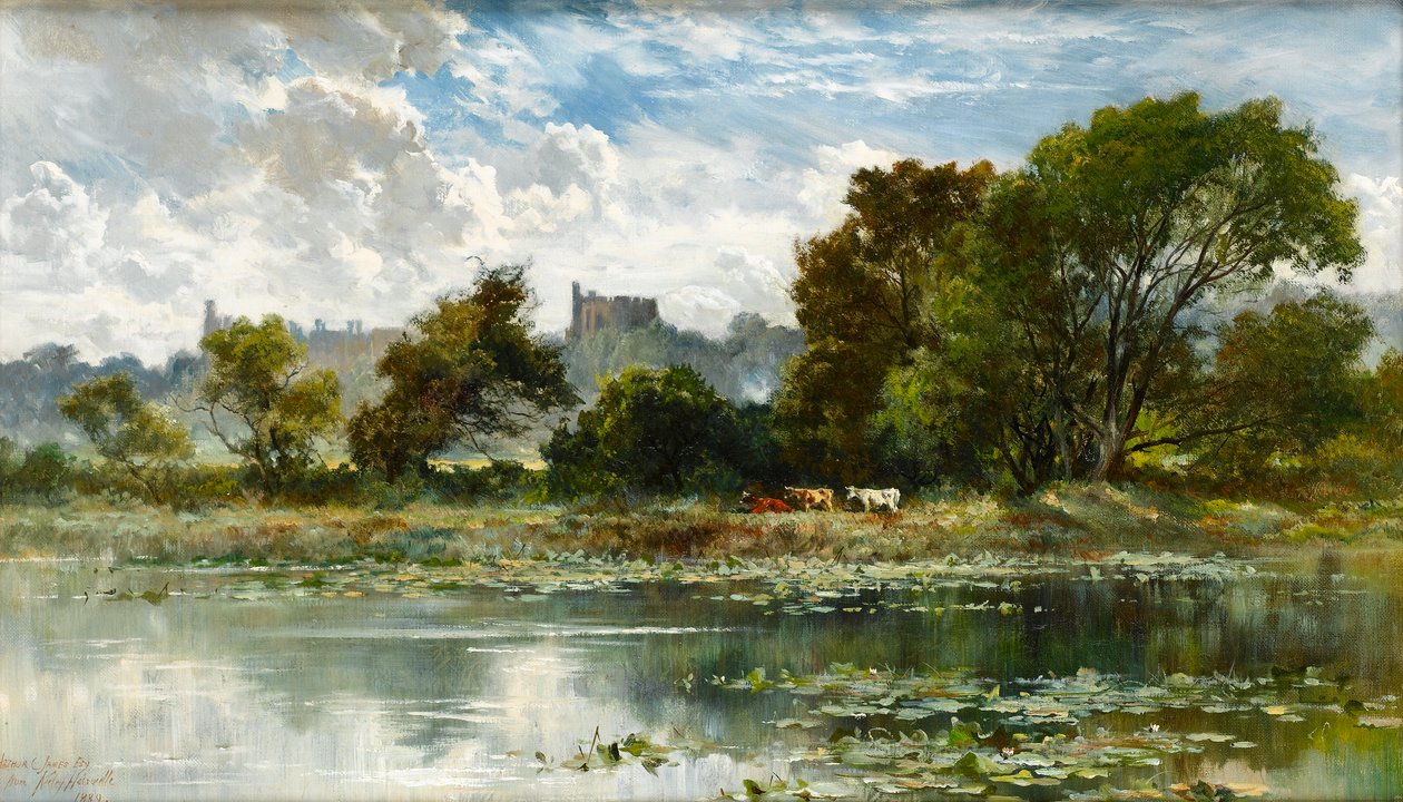 Windsor Castle von einem Nebenarm der Themse aus von Keeley Halswelle