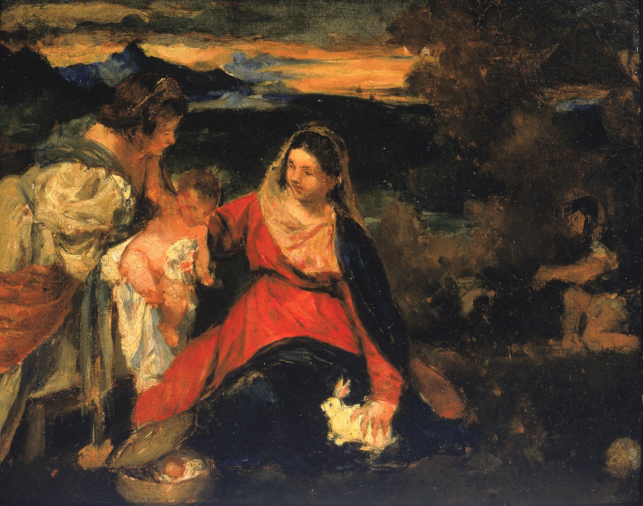 Nach Tizians Madonna des Kaninchens, 1878-1882 von Kenyon Cox