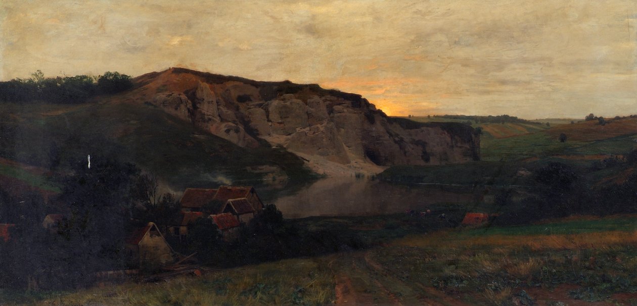 Felslandschaft mit Weiher von Konrad Ludwig Lessing