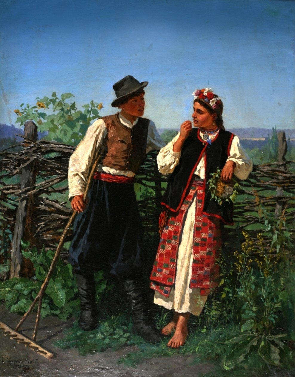 Am Flechtzaun von Konstantin Alexandrovich Trutovsky