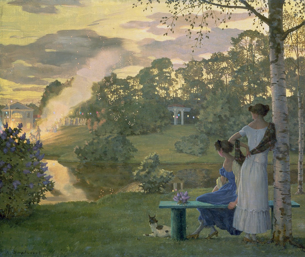 Feuerwerk, 1922 von Konstantin Andreevic Somov