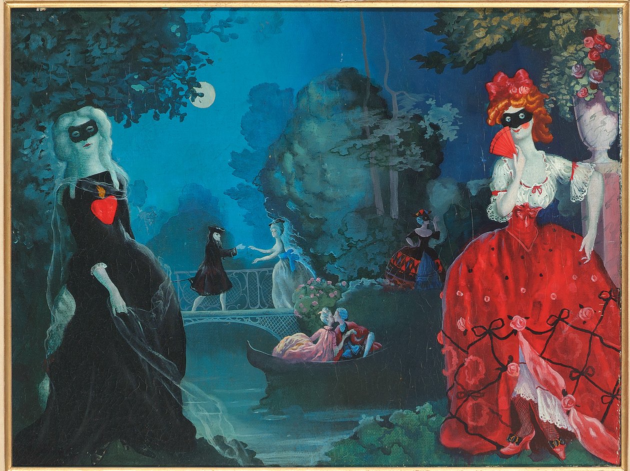 Mondschein-Maskerade von Konstantin Andreevic Somov