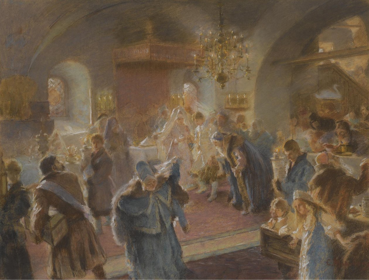 Hopfenbestreuung Studie von Konstantin Egorovich Makovsky