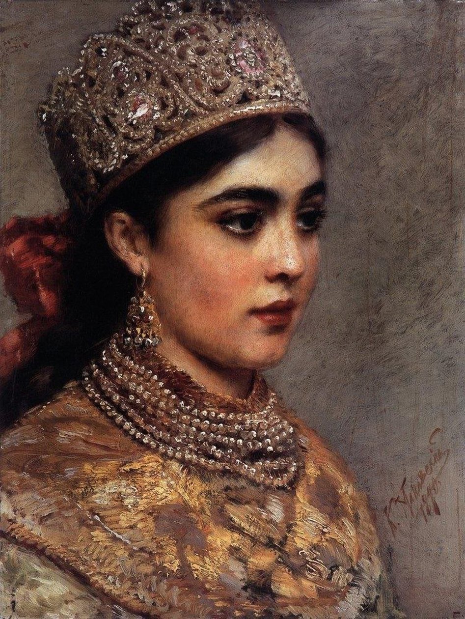 Die Bojarin, 1890 von Konstantin Egorovich Makovsky