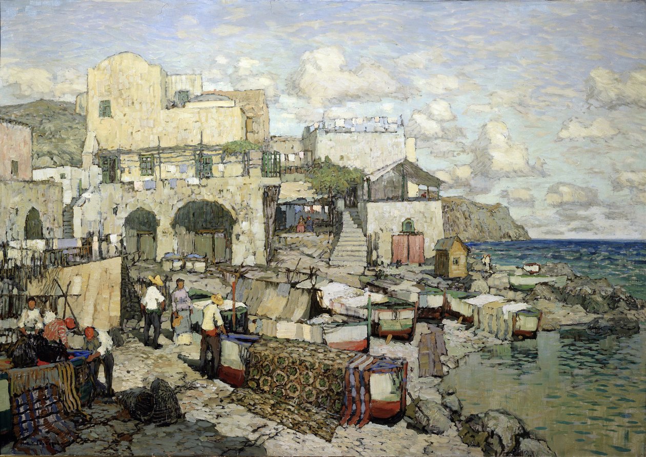 Blick auf die Insel Capri von Konstantin Ivanovich Gorbatov
