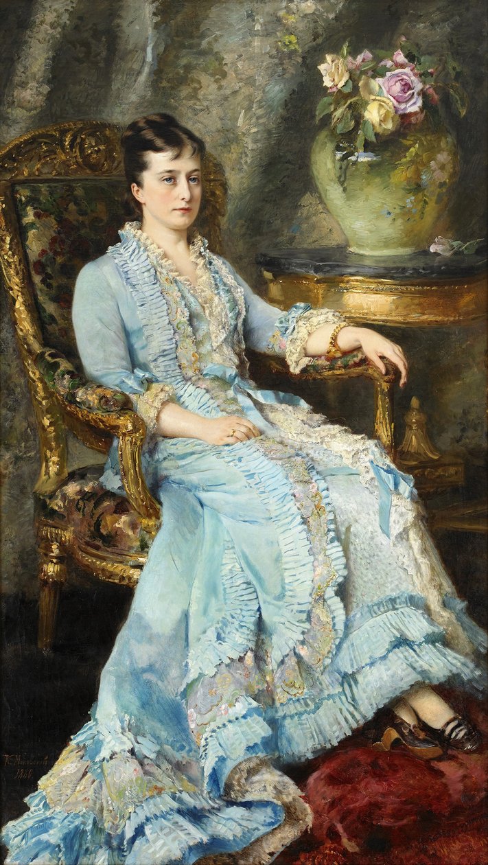 Porträt von Katharina Dolgorukov (1847-1922) von Konstantin Makovsky