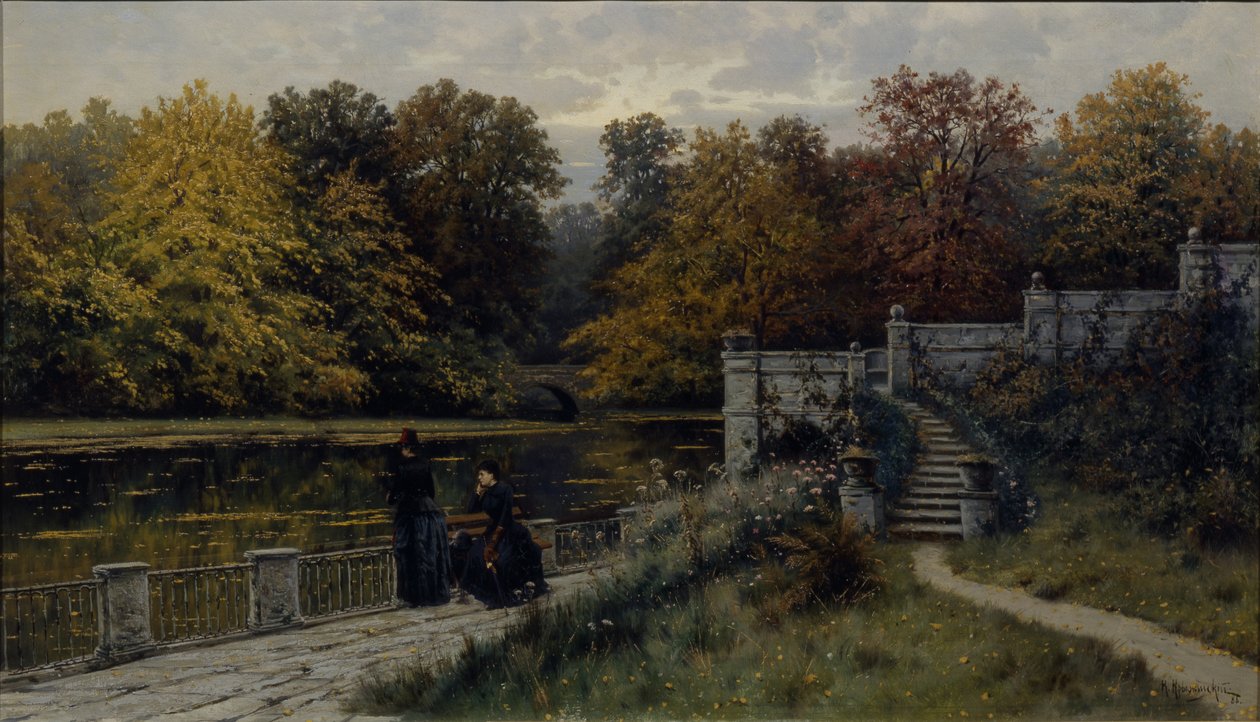 Der Lazienki-Park, 1886 von Konstantin Yakovlevich Kryzhitsky