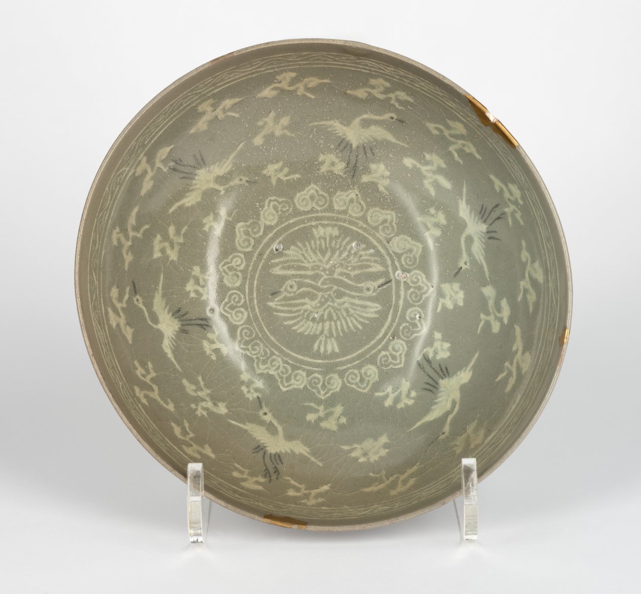 Schale mit Kranichen und Wolken, ca. 1150-1200 von Korean School