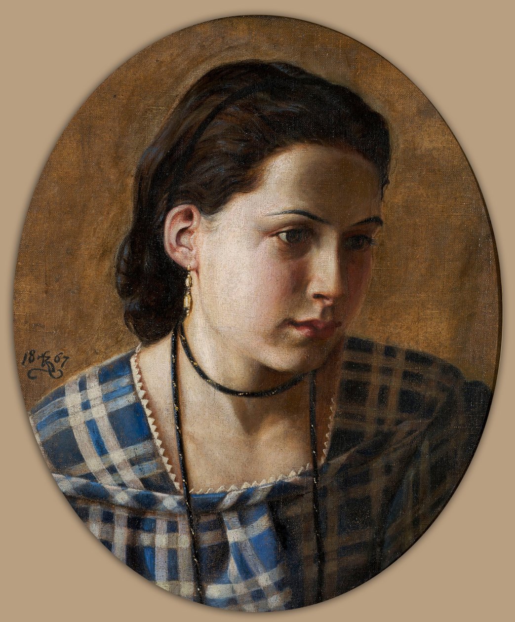 Porträt von Vilhelmine Erichsen von Kristian Zahrtmann